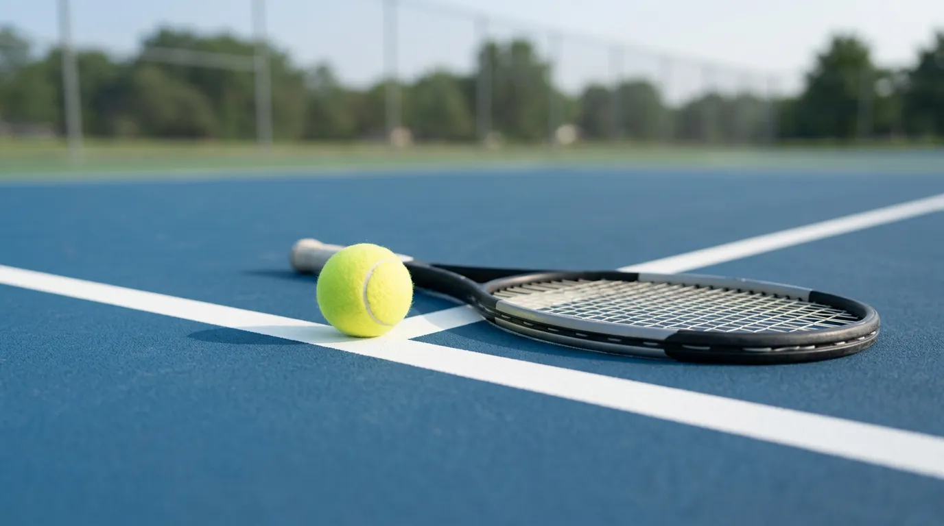 Pelota de tenis sobre una pista con el logotipo del circuito femenino