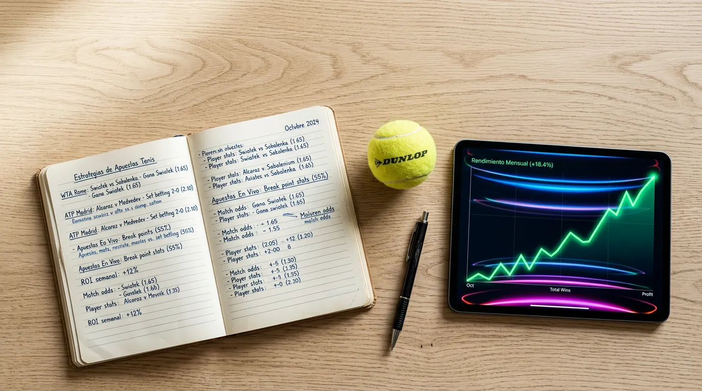Estrategias de apuestas en tenis con gráficos de value betting y gestión de banca